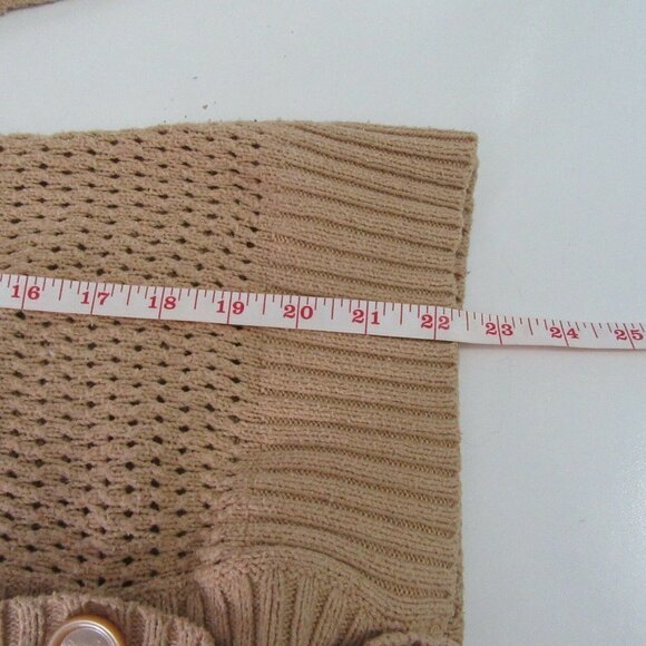 Tommy Hilfiger Beige Long Sleeve Knit Button Down - Picture 9 of 10